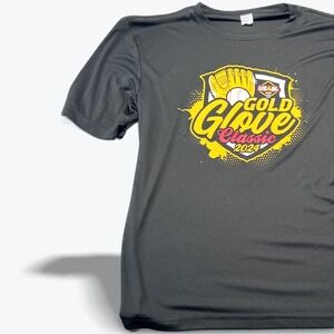 Sport-Tek Mens USABL Gold Glove Classic 2024 Baseball T-Shirt Black Medium